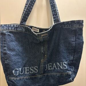 Guess Denim Blue Tote Bag